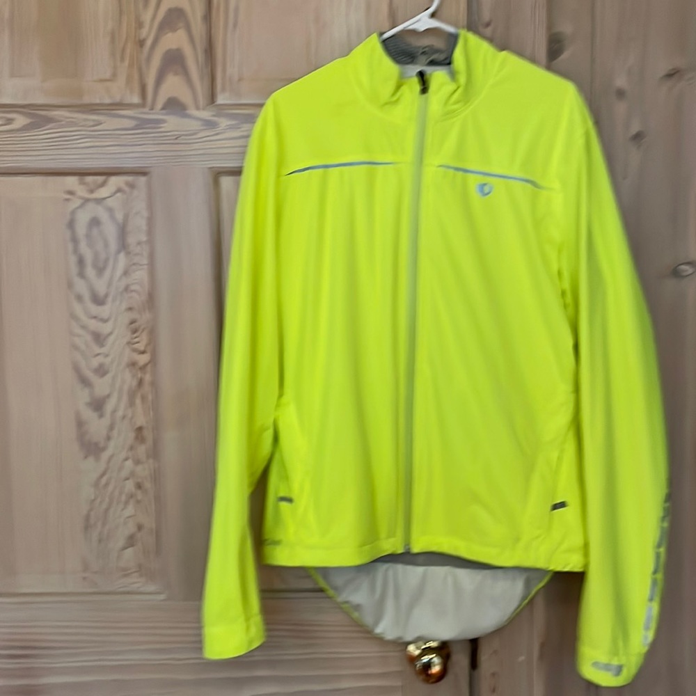 Pearl Izumi full zip bike jacket — Large — Screaming Yellow